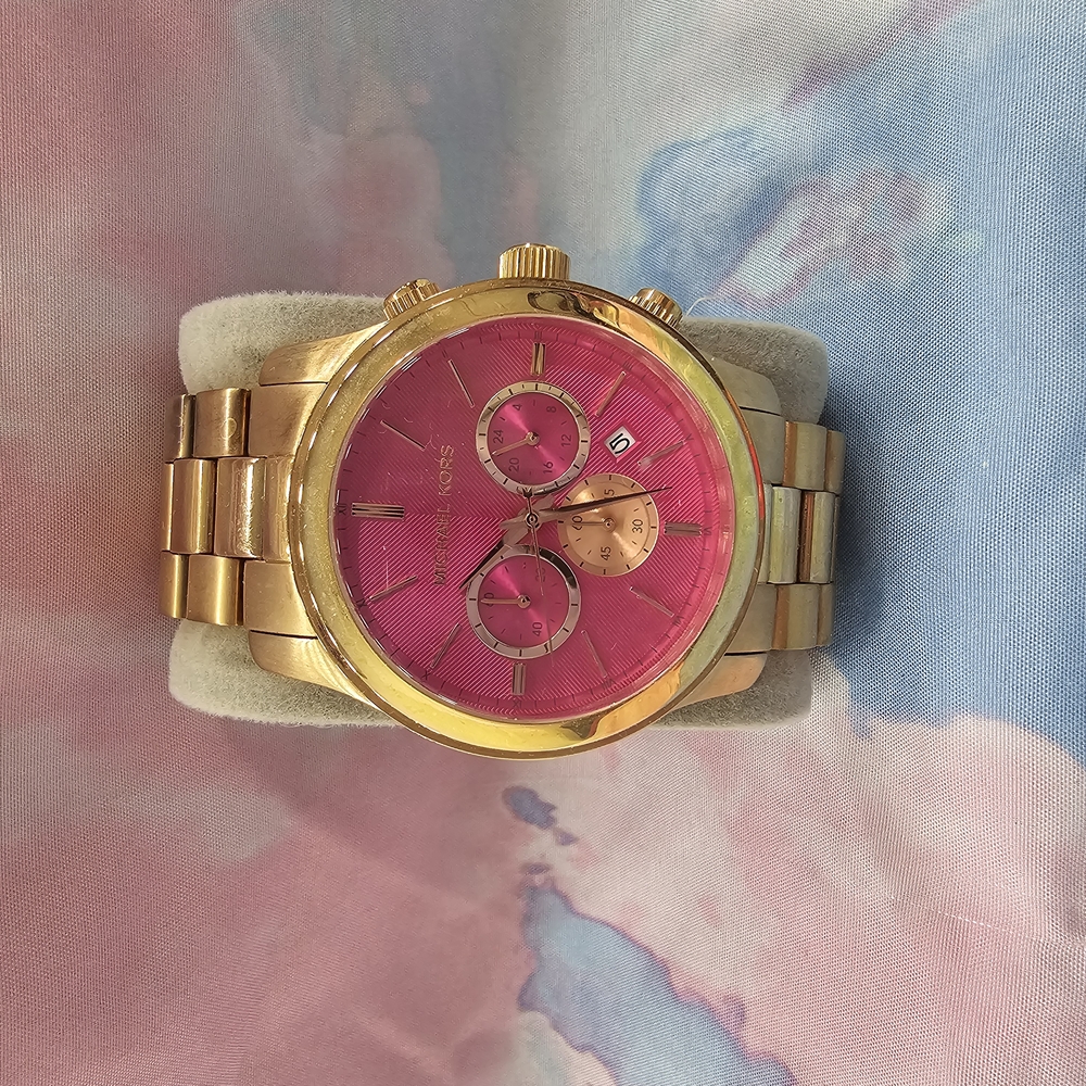 Michael Kors Gold and Pink Women's Watch